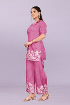 Women’s Premium Embroidered Co-Ord Set with Palazzo Pants | Ethnic Party Wear for Women