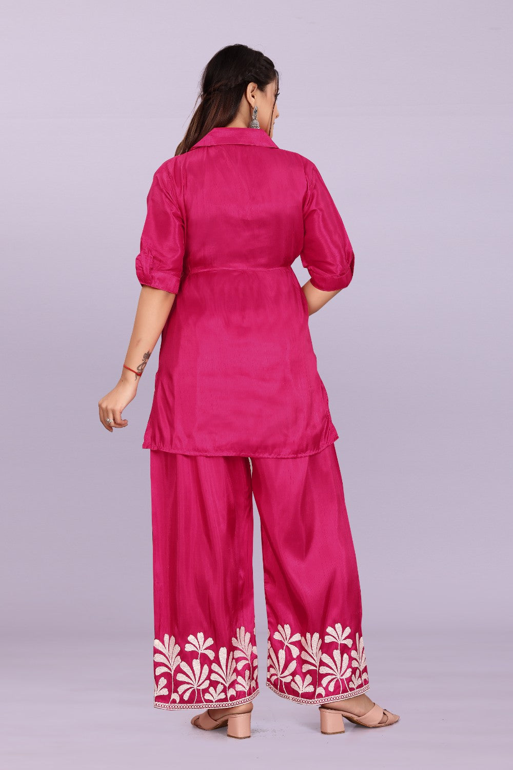 Women’s Premium Embroidered Co-Ord Set with Palazzo Pants | Ethnic Party Wear for Women