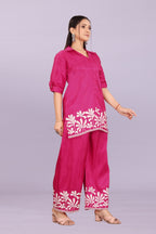 Women’s Premium Embroidered Co-Ord Set with Palazzo Pants | Ethnic Party Wear for Women