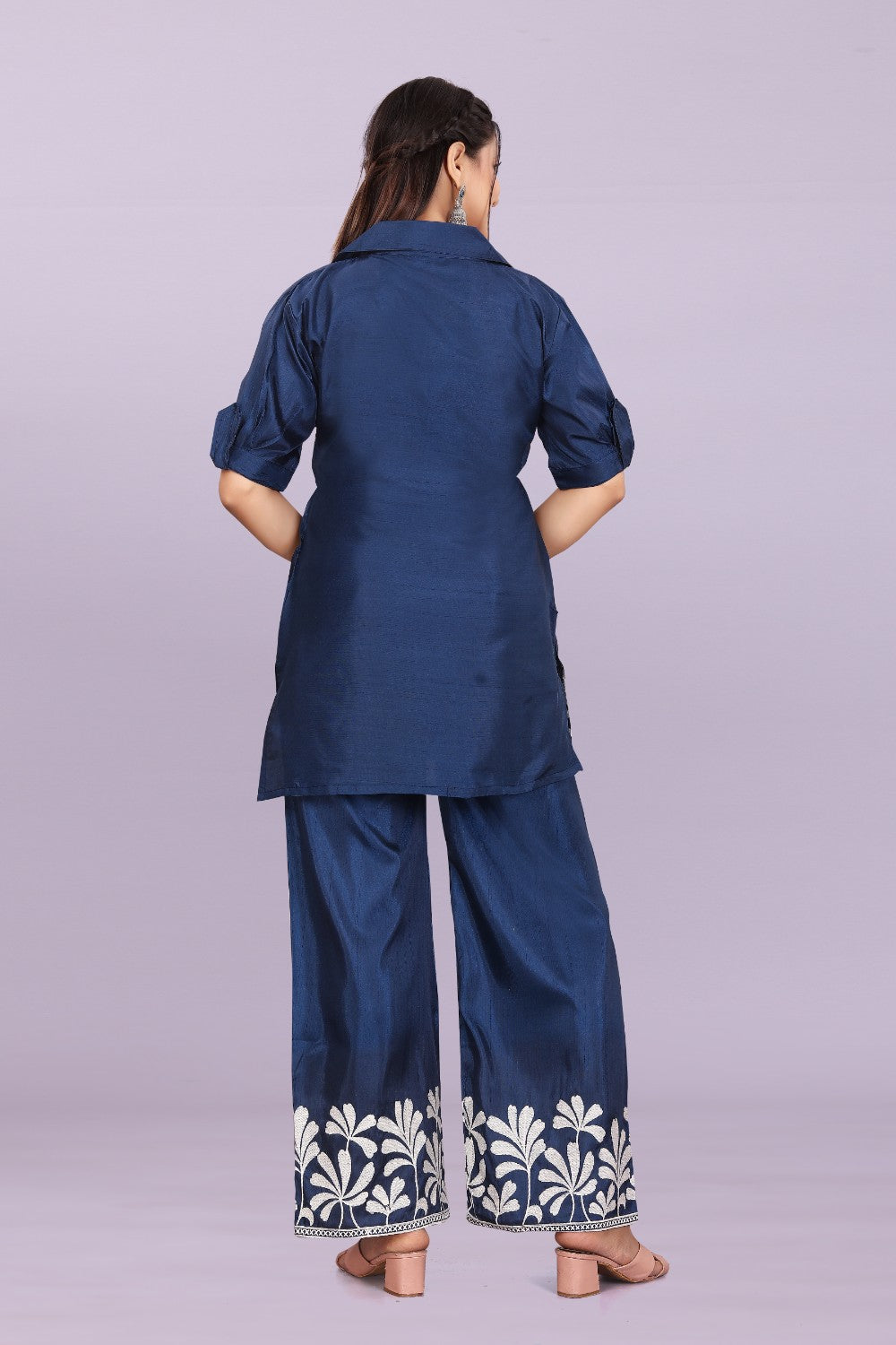 Women’s Premium Embroidered Co-Ord Set with Palazzo Pants | Ethnic Party Wear for Women