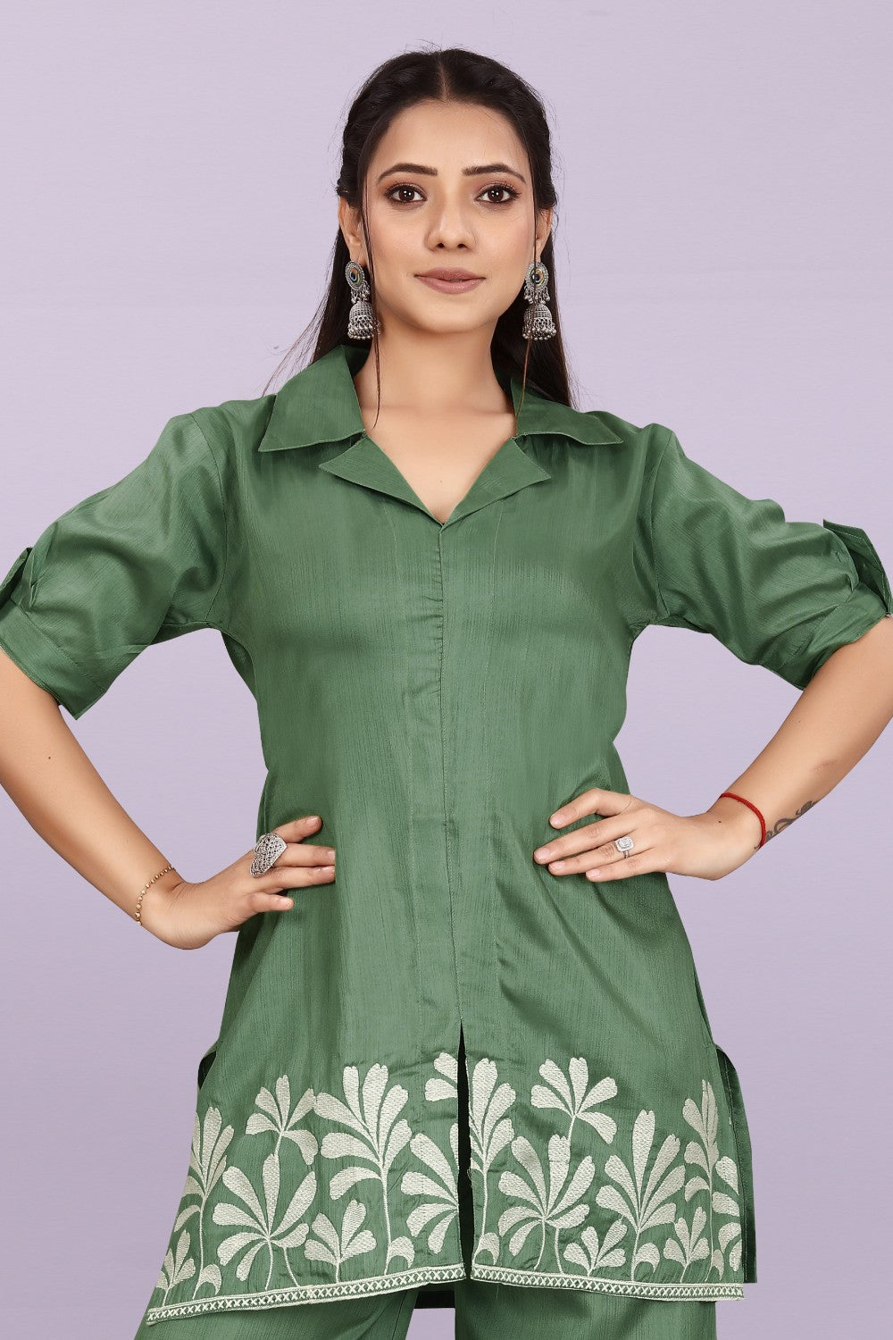 Women’s Premium Embroidered Co-Ord Set with Palazzo Pants | Ethnic Party Wear for Women