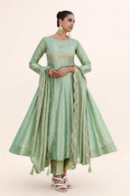 Mint Green Anarkali Suit Set for Women – Festive & Party Wear