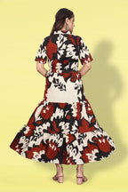 Women Printed Flared Maxi Dress | Stylish Casual & Party Wear Long Dress