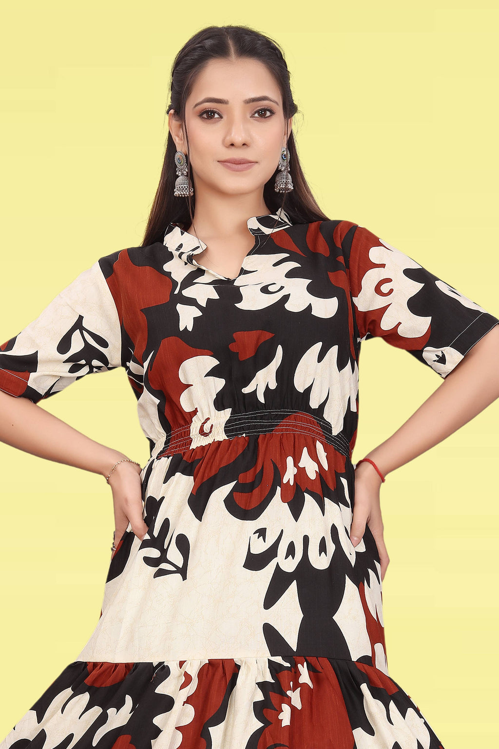 Women Printed Flared Maxi Dress | Stylish Casual & Party Wear Long Dress