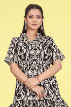 Women Printed Flared Maxi Dress | Stylish Casual & Party Wear Long Dress