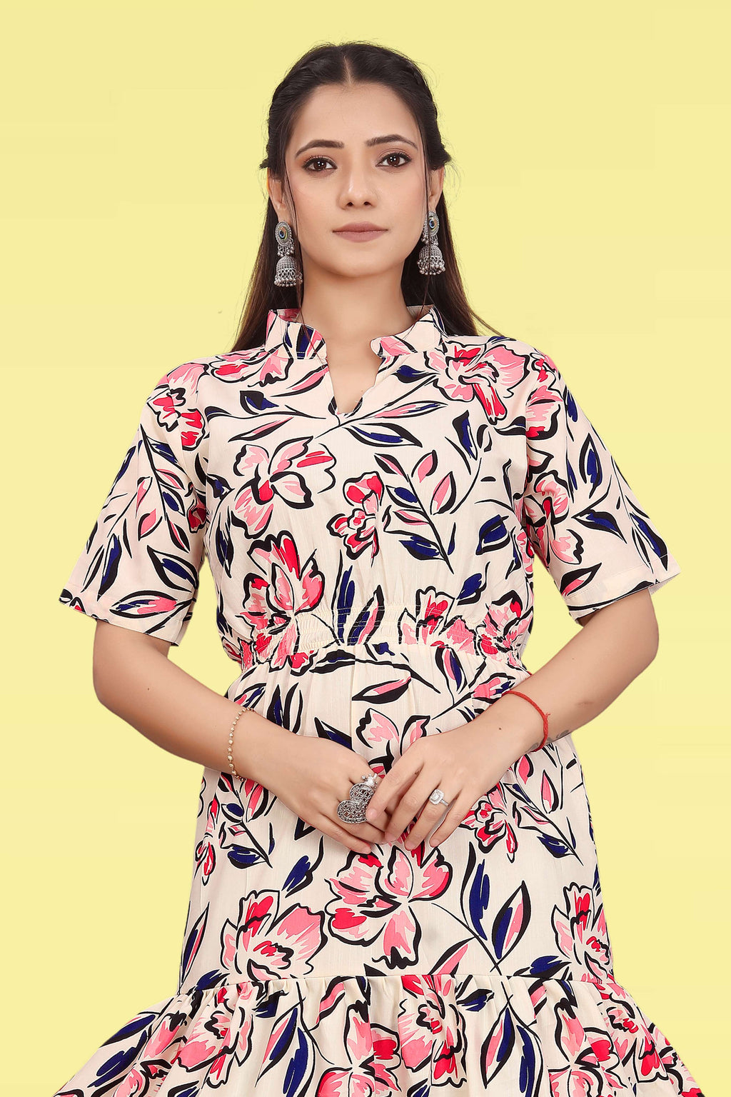 Women Printed Flared Maxi Dress | Stylish Casual & Party Wear Long Dress