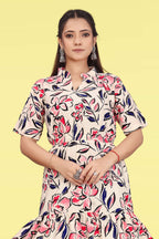 Women Printed Flared Maxi Dress | Stylish Casual & Party Wear Long Dress