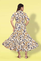 Women Printed Flared Maxi Dress | Stylish Casual & Party Wear Long Dress