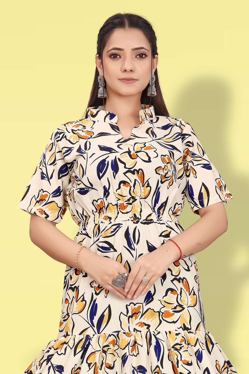 Women Printed Flared Maxi Dress | Stylish Casual & Party Wear Long Dress