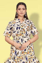 Women Printed Flared Maxi Dress | Stylish Casual & Party Wear Long Dress