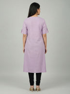 Women’s A-Line Kurti Tunic | Floral Print Ethnic Top with Front Button Design