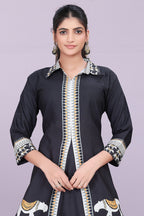 Designer Women’s Kurti Dress | Elegant A-Line Ethnic Wear with Elephant Print