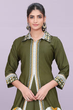 Designer Women’s Kurti Dress | Elegant A-Line Ethnic Wear with Elephant Print