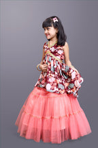 Girls Festive & Party Kurta and Skirt Set