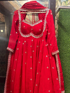 Embroidered Georgette Anarkali Suit with Dupatta – Party & Festive Wear