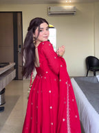 Embroidered Georgette Anarkali Suit with Dupatta – Party & Festive Wear