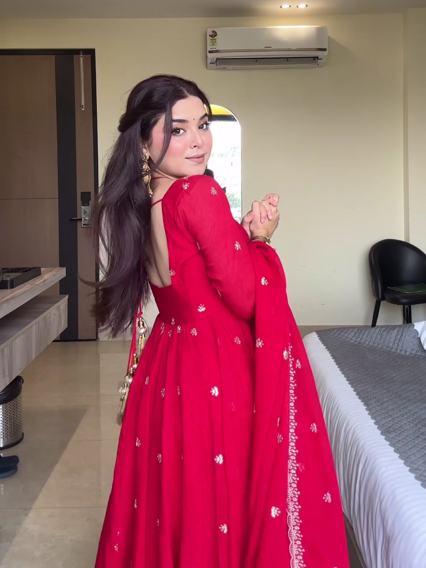 Embroidered Georgette Anarkali Suit with Dupatta – Party & Festive Wear