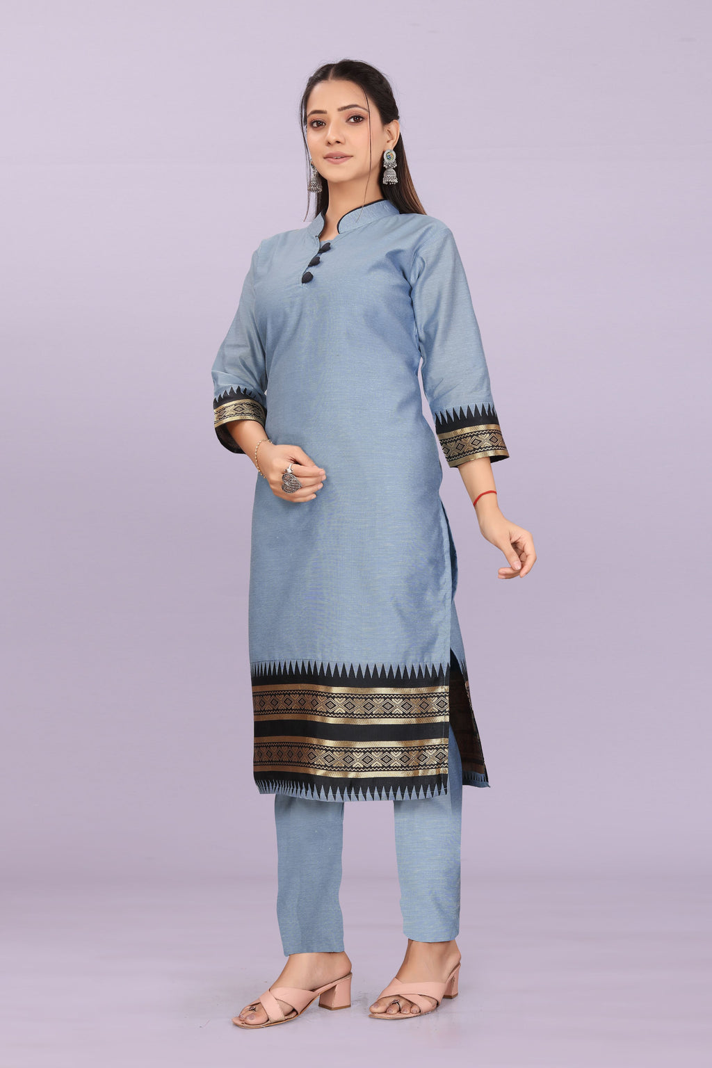 Girls Floral Embroidered Co-Ord Set with Palazzo Pants | Stylish Kids Party Wear