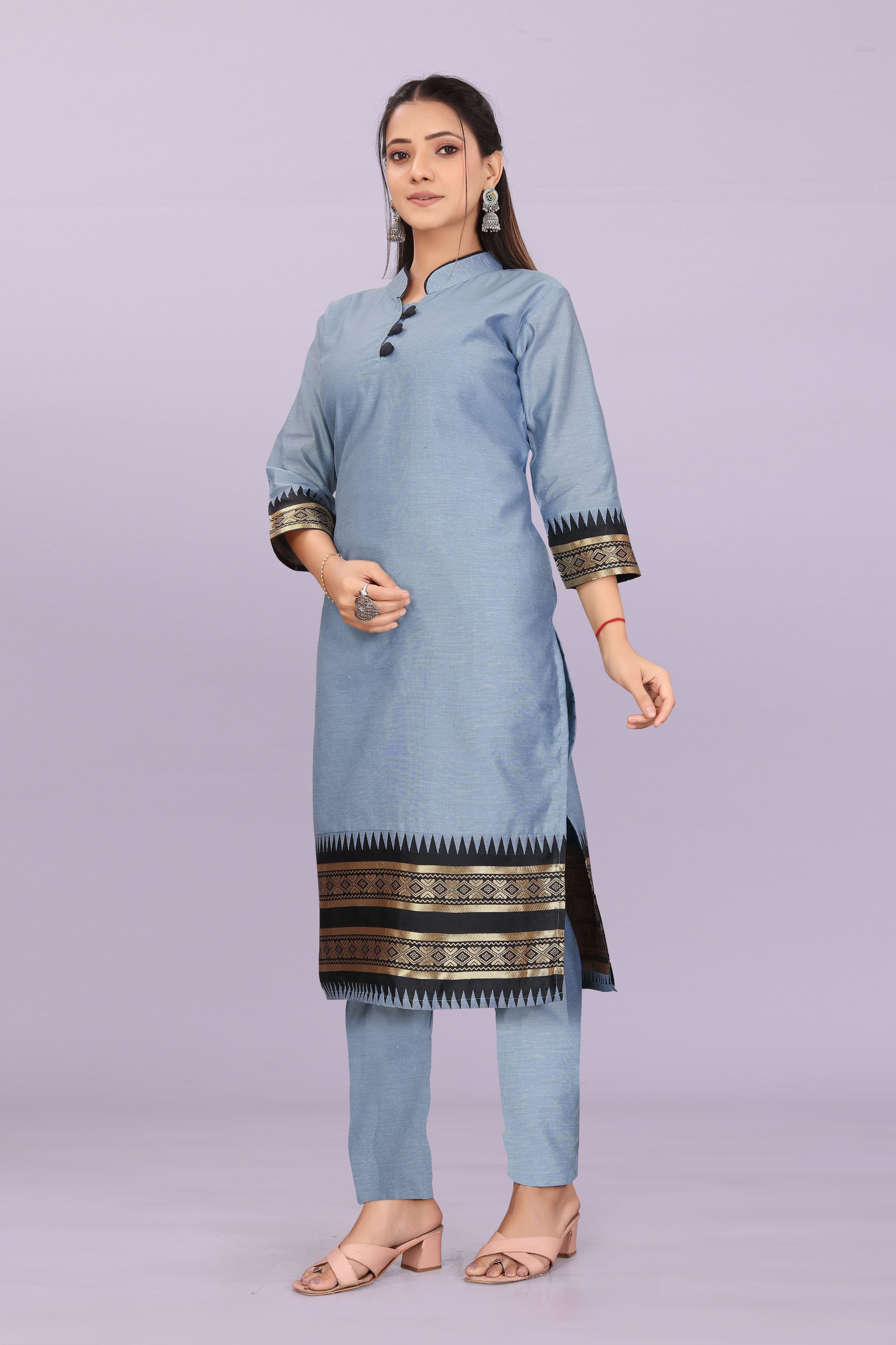 Girls Floral Embroidered Co-Ord Set with Palazzo Pants | Stylish Kids Party Wear