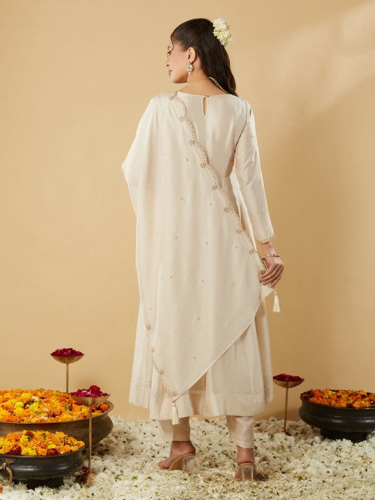 Mint Green Anarkali Suit Set for Women – Festive & Party Wear