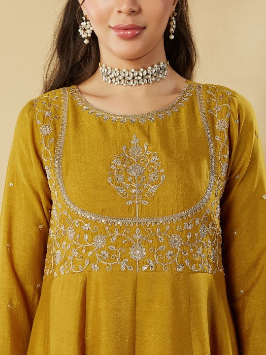 Mint Green Anarkali Suit Set for Women – Festive & Party Wear